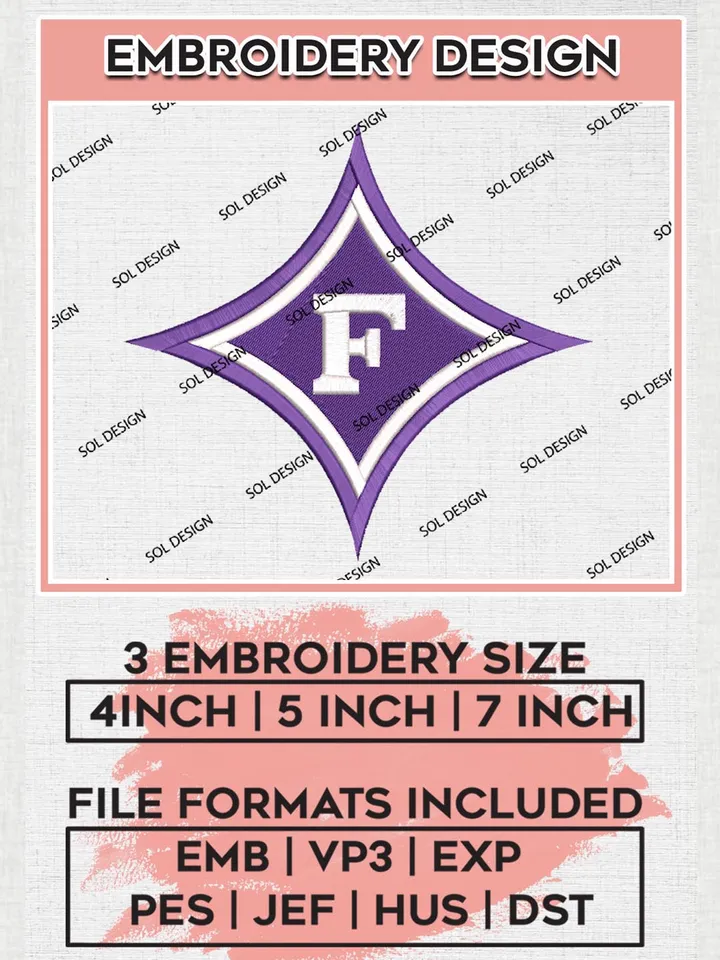 Furman Paladins Logo Machine Embroidery Design, NCAA Furman Paladins Embroidery Design Design files, NCAA Embroidery Designs, NCAA Machine Embroidery Designs, Digital Download