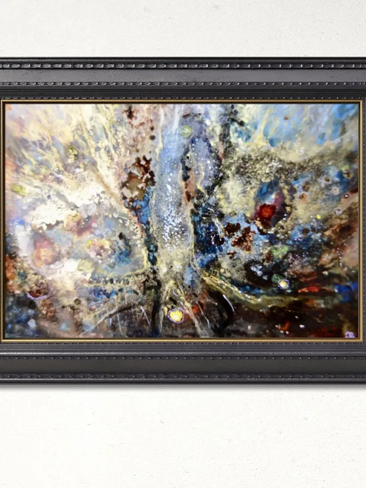 Abstract galaxy butterfly alcohol inks painting on yupo paper, original wall art,unique handmade home decoration,abstract artwork,gift.