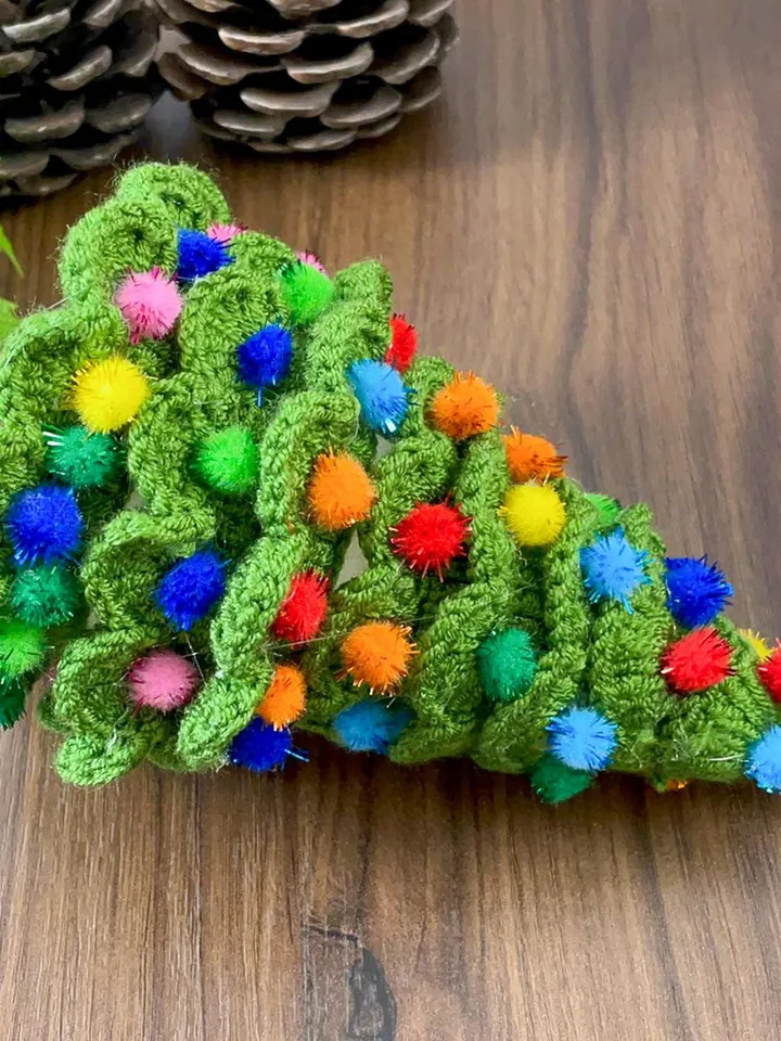 Decorated Layered Christmas Tree Crochet Pattern, DIY Handmade Holiday Ornament, Festive Crochet Home Decor PDF