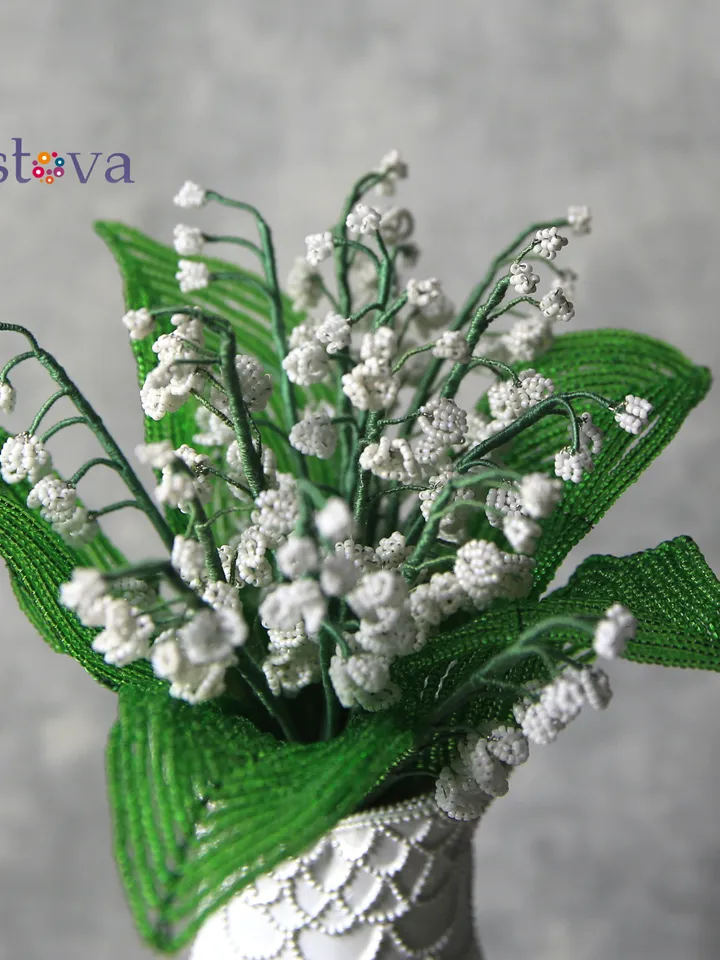 Beaded Flowers pattern | Lilies of the valley | Seed bead patterns | Beadwork pattern | Digital Download - PDF