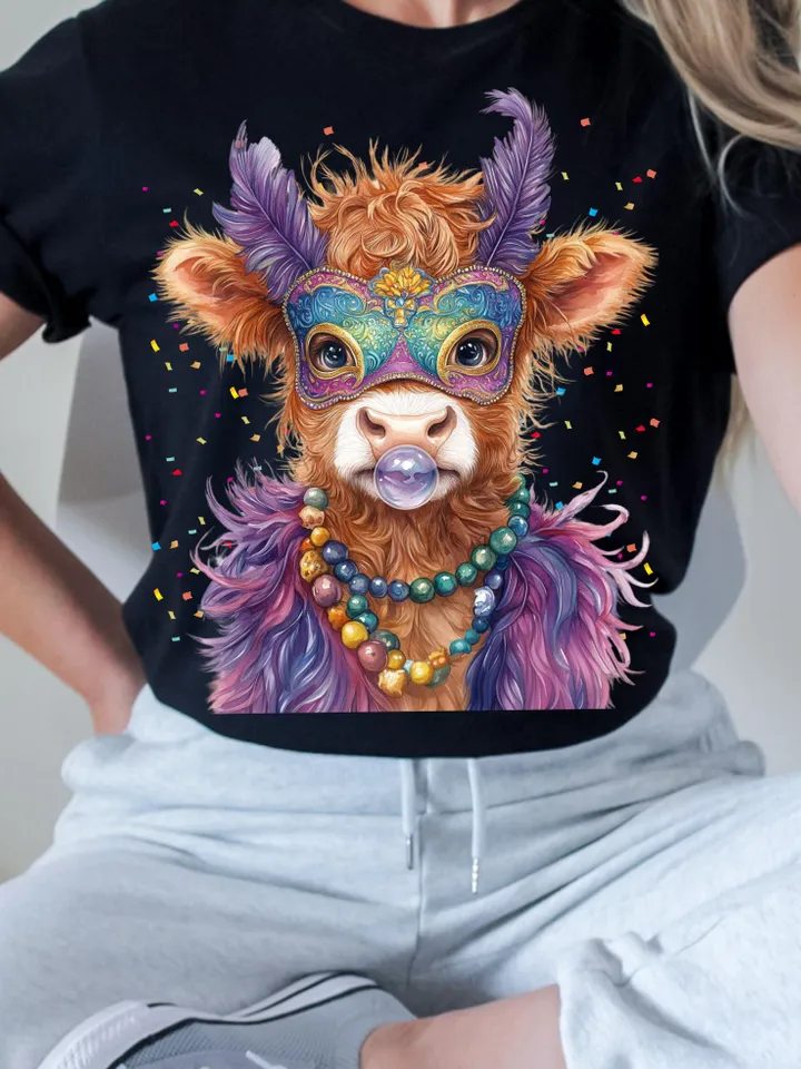 Retro Mardi Gras PNG, Highland Cow Png, Fleur De Lis Png, Mardi Gras Png, Mardi Gras Coquette Png, King Cake Png, Louisiana Crawfish Png
