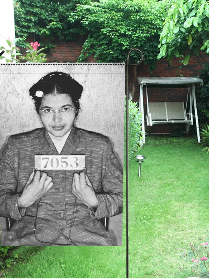 ROSA PARKS Mugshot Garden Flag (Two Sides Printing, without Flagpole)