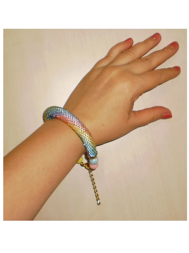 PDF Bead Crochet rope patterns, "Victory" necklace and bracelet