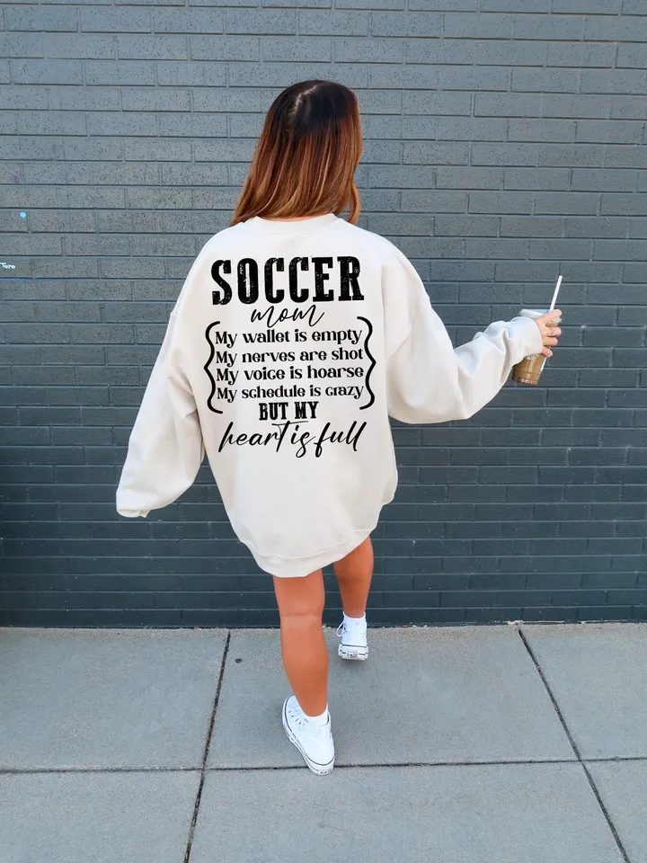 Soccer Mom Wallet is Empty Heart is Full Shirt, Soccer mom svg, Soccer mother svg, PNG Digital Download