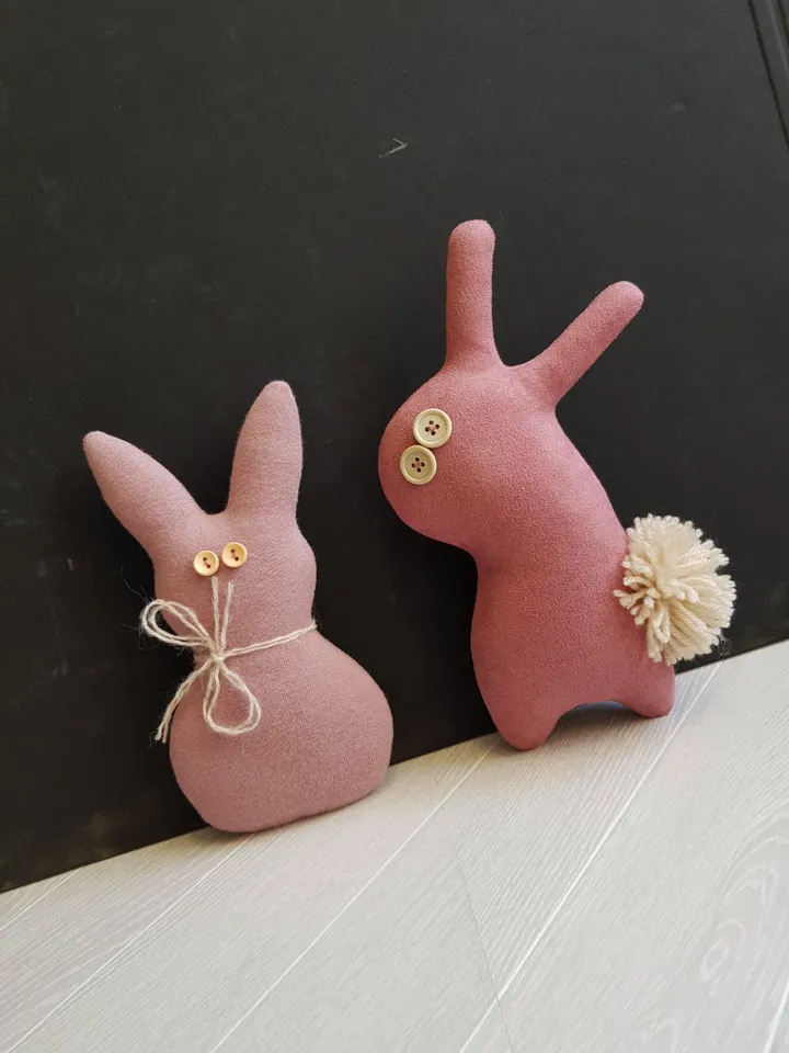 Bunny doll sewing pattern PDF digital tutorial in english, stuffed animal sewing diy