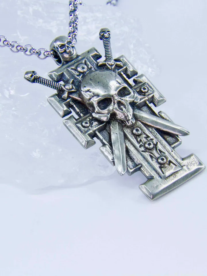Ordo Xenos Insignia with Skull and Crossed Swords
