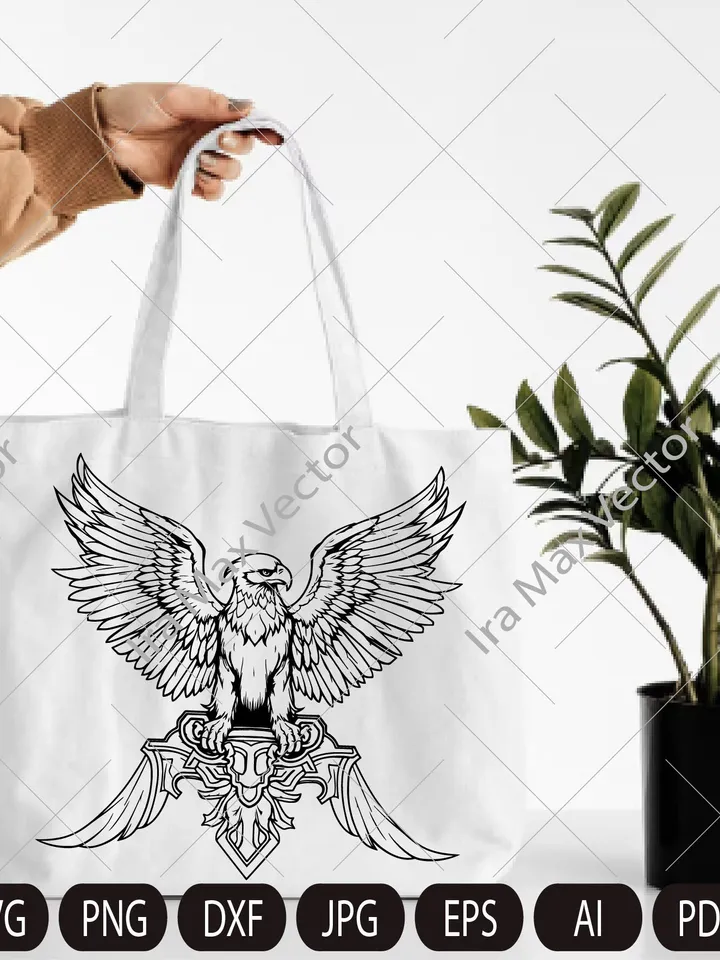 Heraldic eagle svg, eagle svg, Tribal Eagle Spread Wings,cut file american eagle, american svg, america svg, army eagle, american eagle