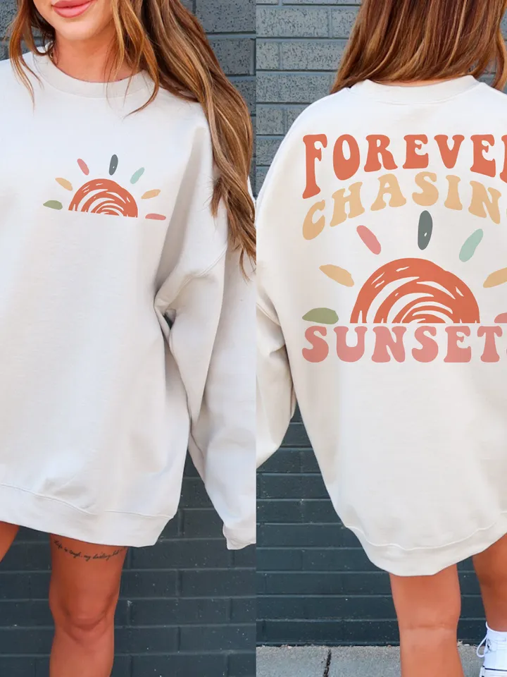 Forever Chasing Sunsets PNG SVG, Retro Summer Sublimation, Aesthetic Summer, Trendy Summer Png, Summer Sunset PNG Sublimation