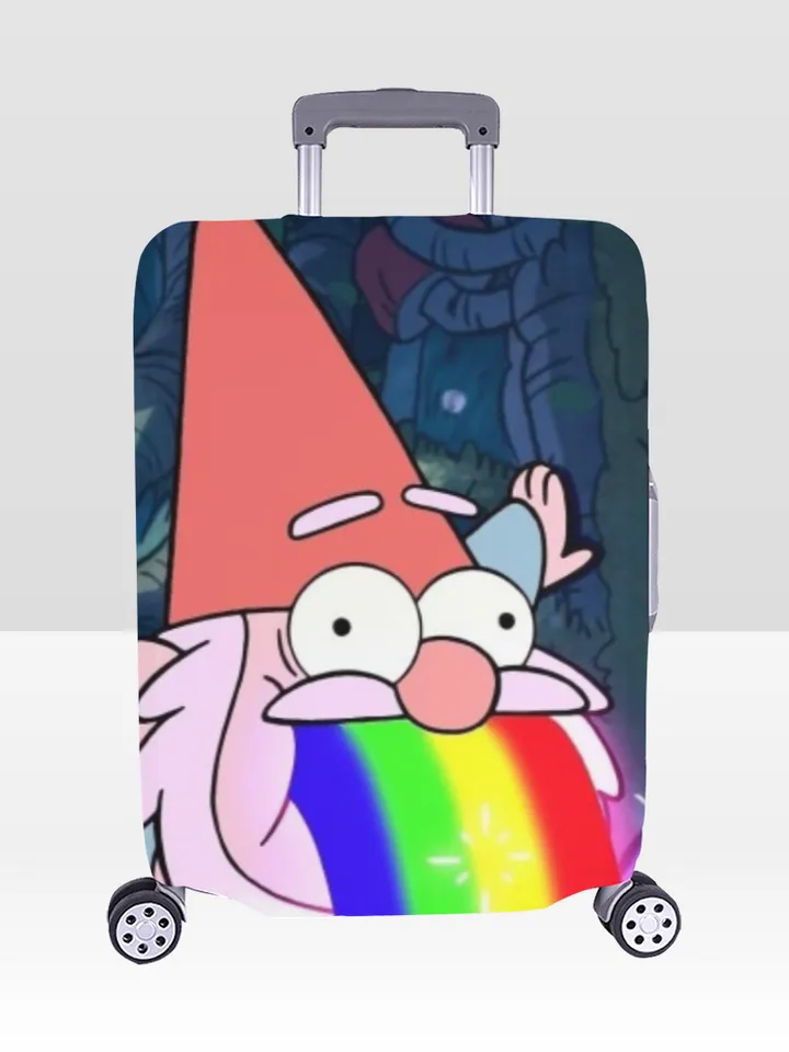 Gravity Falls Gnome Luggage Cover