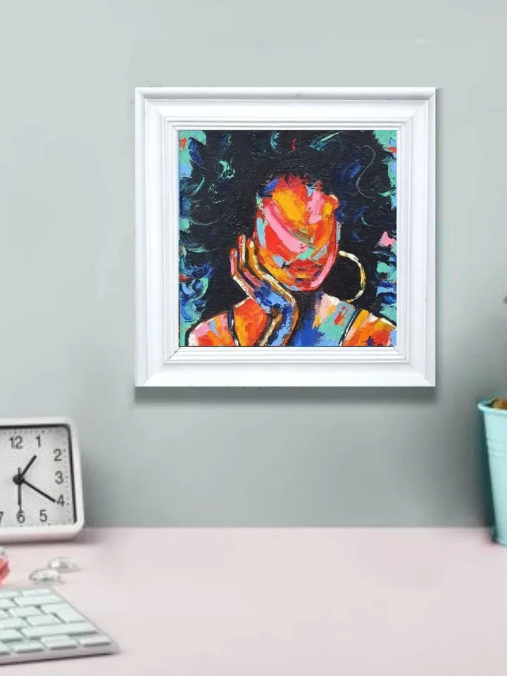 Faceless woman portrait in Color