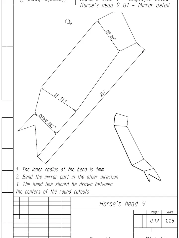 Welding Project Plans Drawings Chess Horse (DXF, PDF)