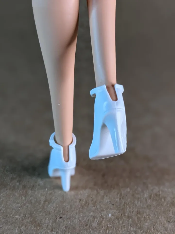 White high heel shoes for 1/6 scale female dolls