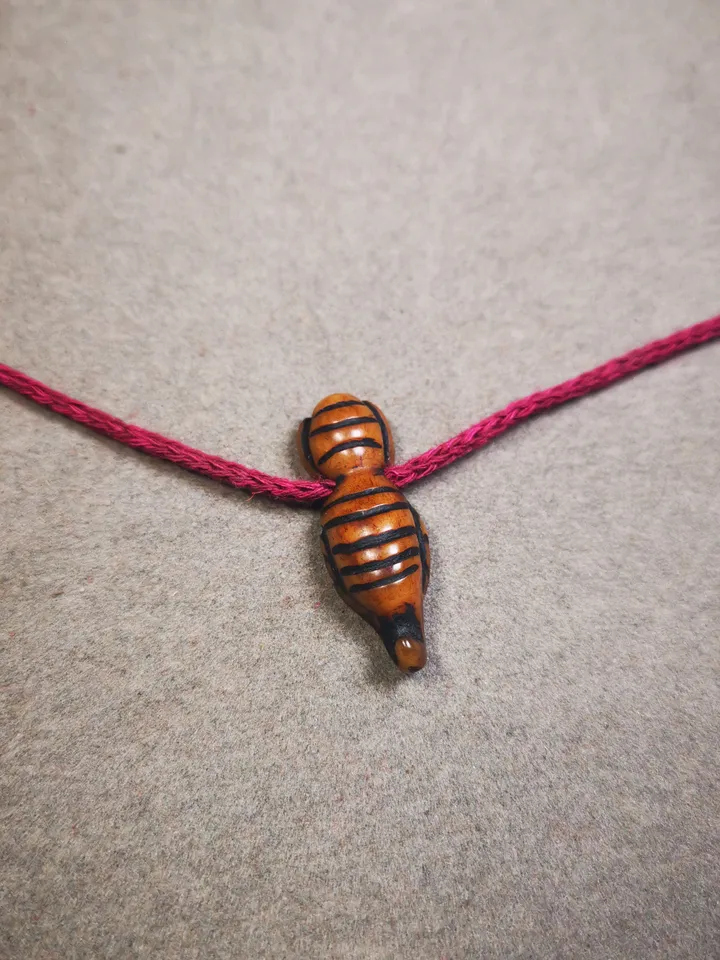 Gandhanra Handmade Tibetan Pendant Bead,Bone Carved Spacer Bead for Mala,Scorpion Guru of Padmasambhava Amulet