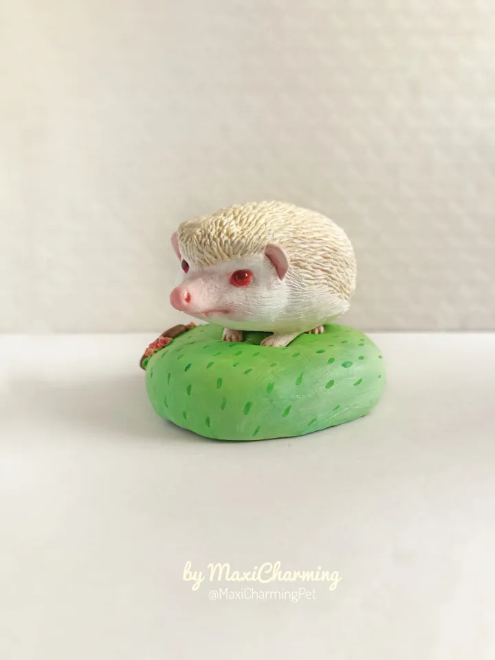 Custom hedgehog memorial figure