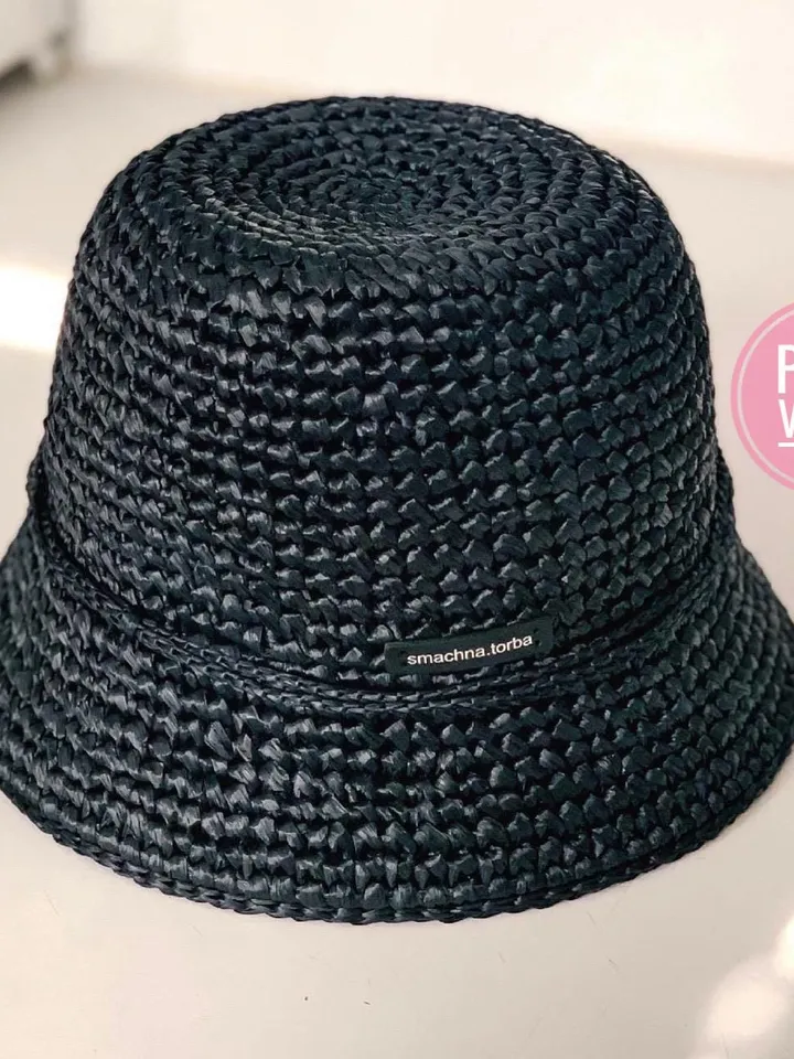 Pink bucket hat crochet pattern PDF, digital instant download, video tutorial, summer hat, eurovision 2022, kalush