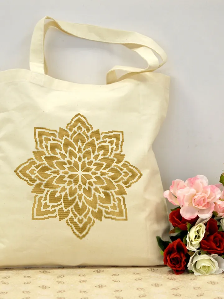 Monochrome mandala cross stitch pattern download PDF Floral ornament cross stitch chart, Flower mandala pattern digital PDF Home decor #M184