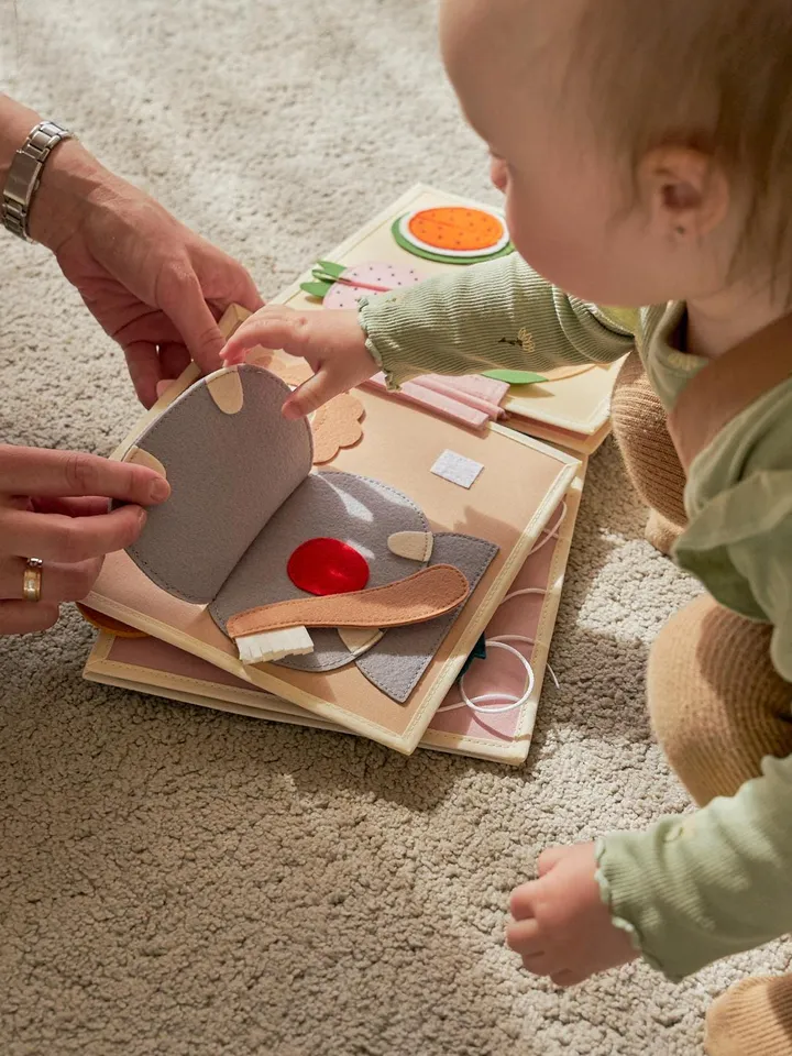 Felt Quiet Book Toddler, Montessori Baby Activity, Developing Busy Book, Sensory Baby Soft Book Farm Woodland Animals, 1-2-3 year old Gift