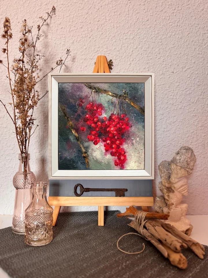 Fruits Original Painting Berries Oil Wall Art Kitchen Still life