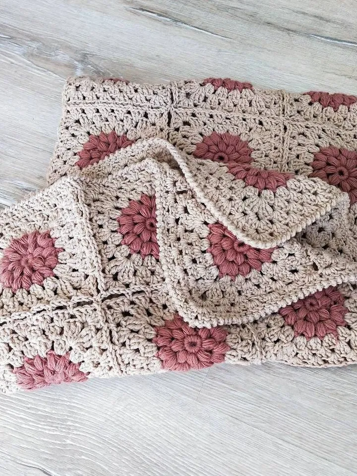Baby blanket Crochet pattern , baby Daisy blanket crochet , sunflower pattern easy PDF
