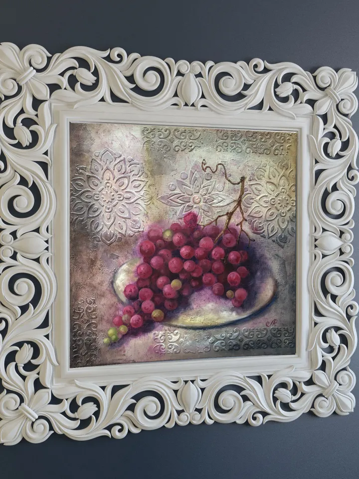 Grape Original Painting Oil Still life Fruits Artwork