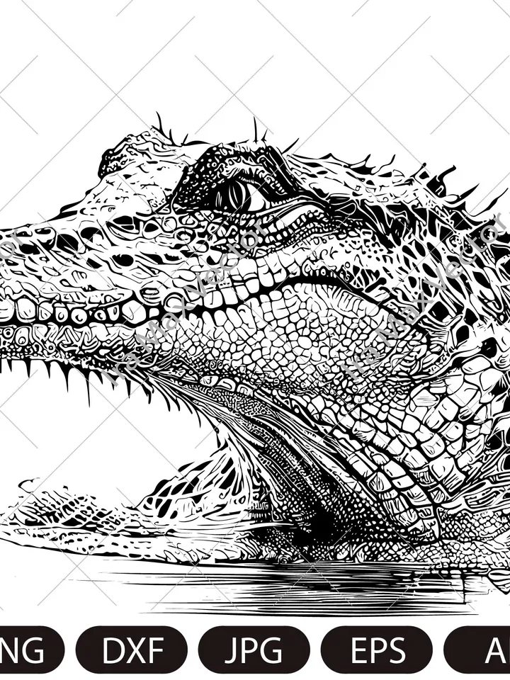 Crocodile Svg, Crocodile Clipart, Crocodile Png, Crocodile Head, Crocodile face, Crocodile detailed, Crocodile Silhouett