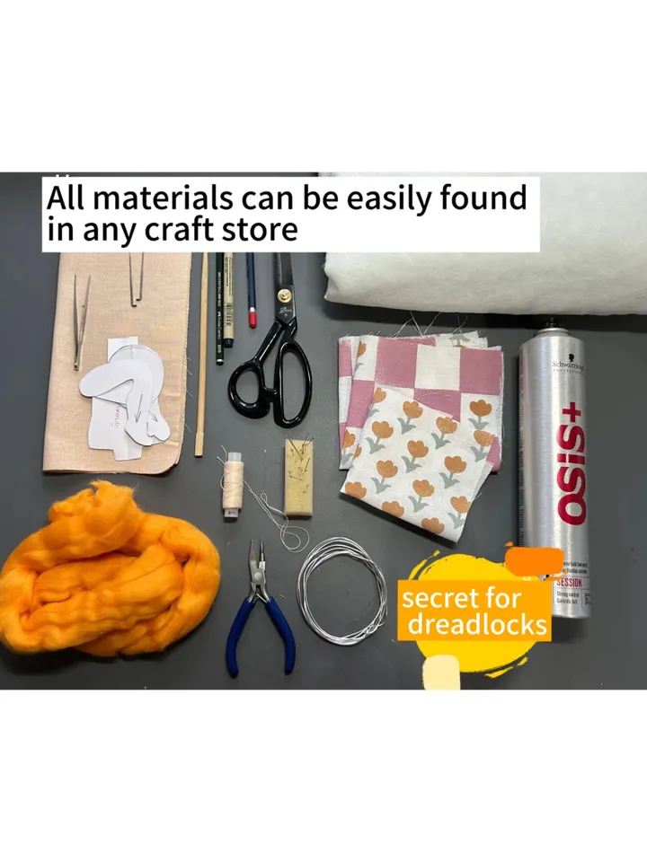 PDF sewing pattern How to make Yoga Lady with locks Eng