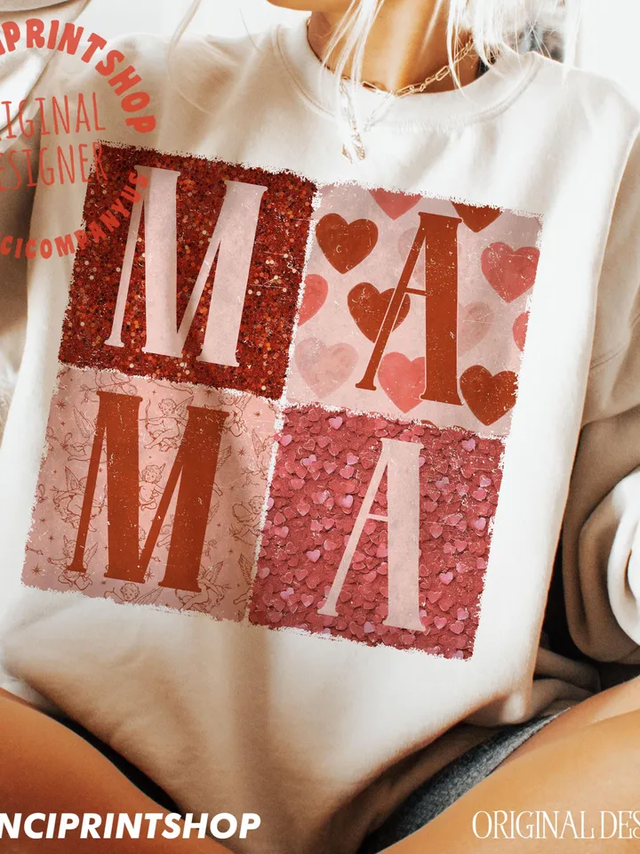 Retro Boho Mama Valentine png, Retro Valentine png, Valentines Mama png, Love png, Mama png, Valentines png, Boho Mama png, Sublimation png