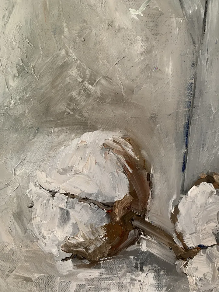 Original oil painting Cotton canvas art 16x16 inches by MyFoxyArt