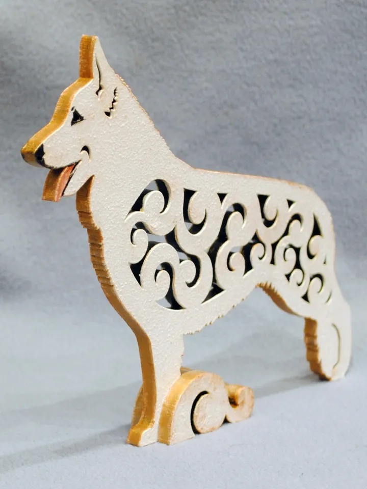 Figurine berger blanc suisse, white shepherd
