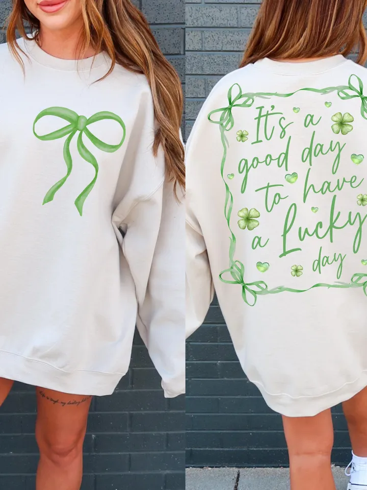 It's a Good Day to Have a Lucky Day PNG, St Patricks Day, St Patricks day png Coquette Png, Retro St.Patricks png, St Patricks Png,Lucky png