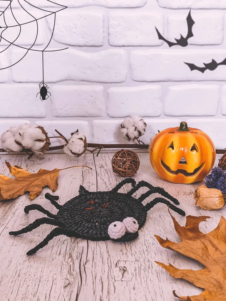 Crochet basket pumpkin and coaster PDF pattern, digital instant download