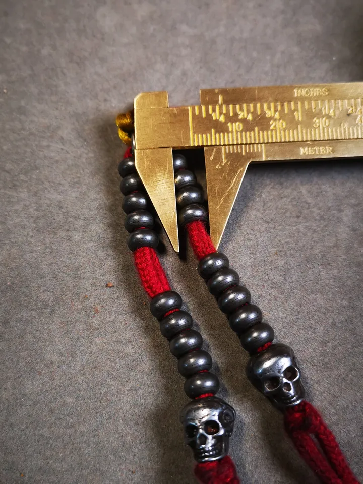 Gandhanra Handmade 7mm Cold Iron Tibetan Buddhist Prayer Bead Counters for 10-20mm Mala
