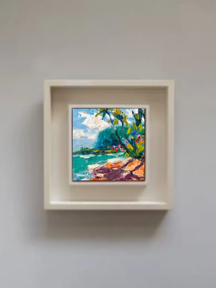 Hawaii Painting Original Art Seascape Art Palm Tree Art Beach Painting