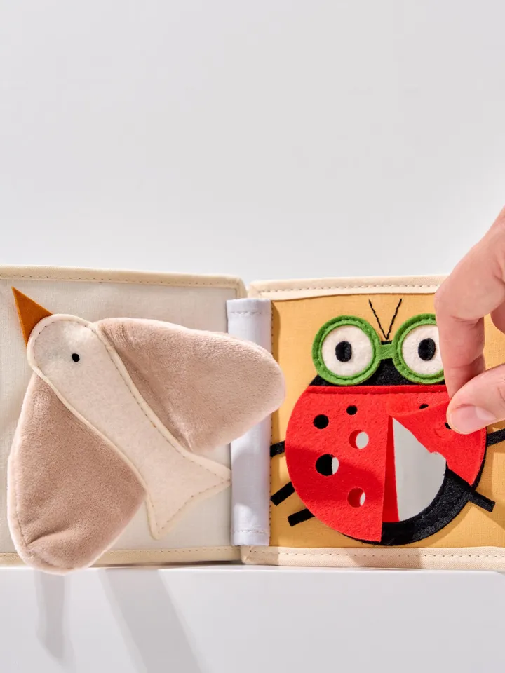 Mini Quiet Book for Baby’s First Year, Handmade Felt Busy Book with Fun Activities for 6-8-10-12 months, christmas baby gift, Kinderkrama