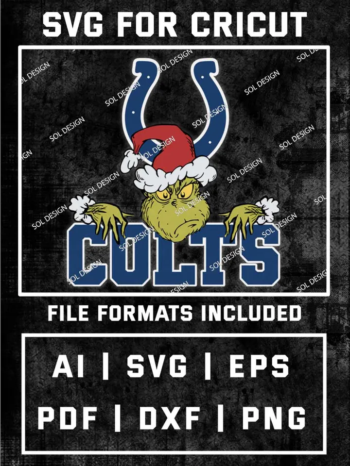 Grinch Indianapolis Colts SVG, NFL SVG Design, NFL Indianapolis Colts SVG, NFL Colts Cricut, Christmas Svg, Grinch svg, Digital Download