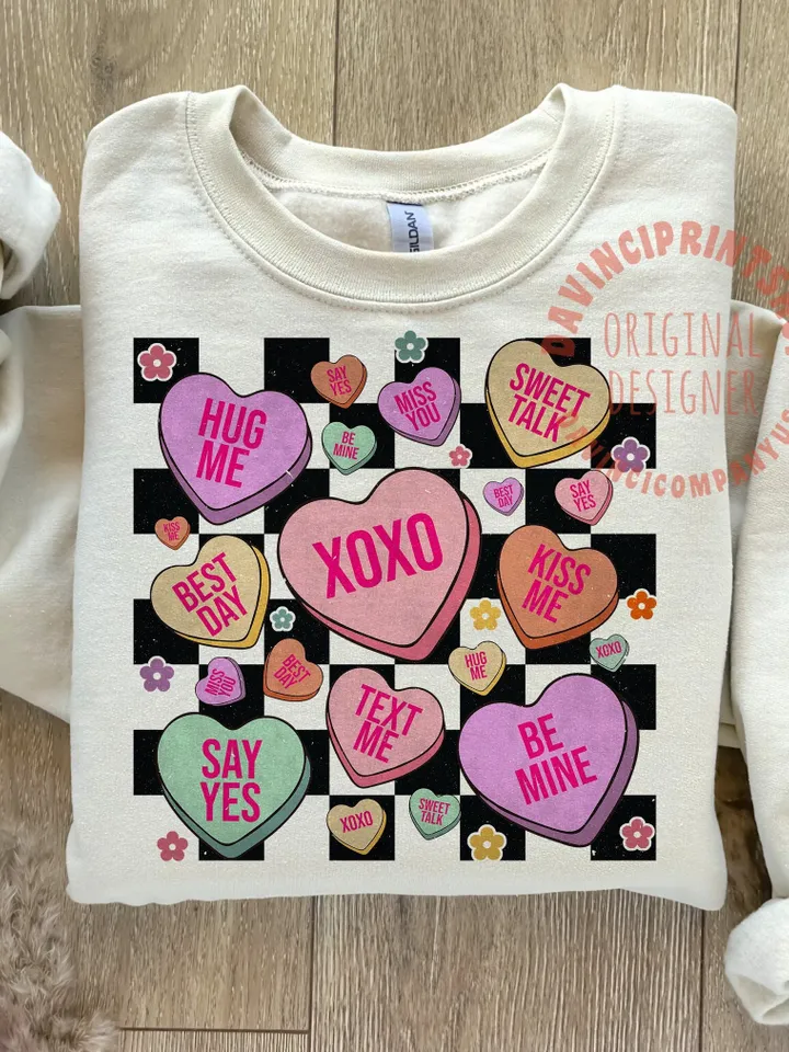 Valentines Conversation Hearts PNG, Candy Hearts png, Valentines Sublimation designs, Retro Valentines, Love Sublimation, png designs, png