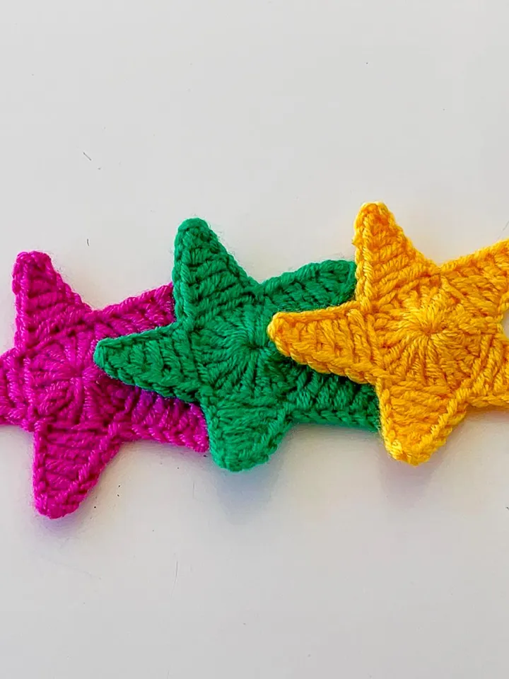 Crochet Star Pattern Applique PDF, DIY Decorative Star Ornament, Easy Crochet Pattern for Beginners