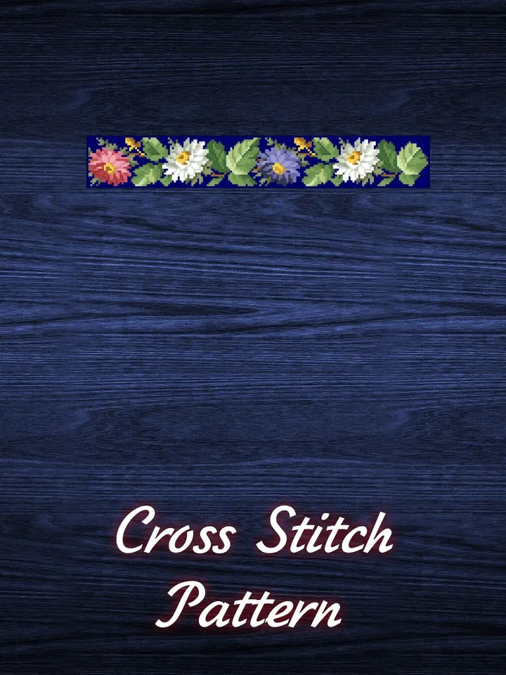 Antique Cross Stitch Pattern Mini Panels Antique Flowers Digital Download PDF