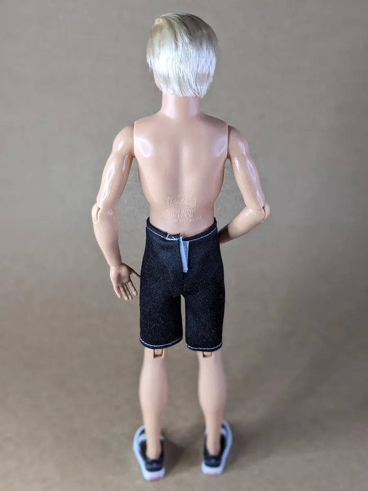 Black shorts for 12 inch fashion male dolls