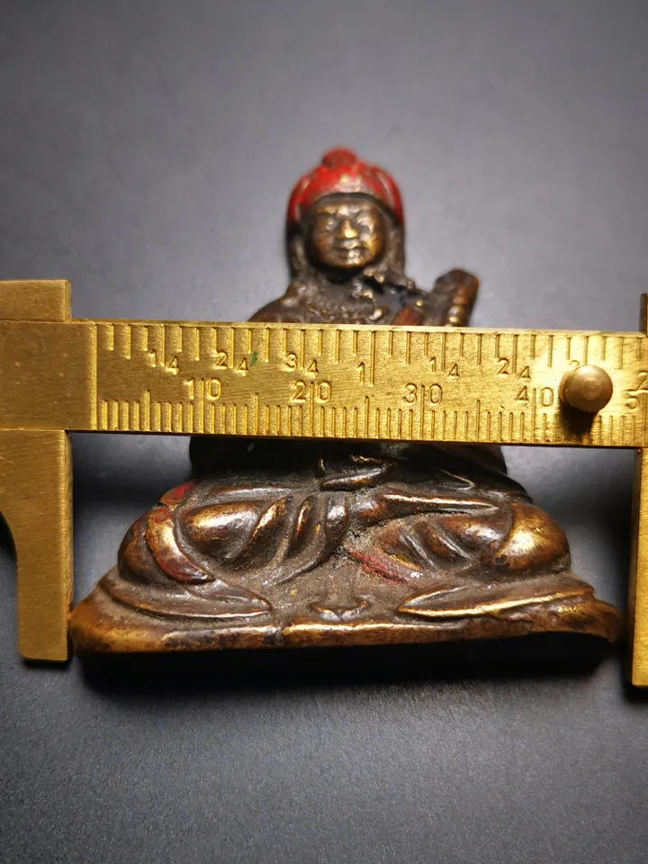 Acient Guru Rinpoche Statue,Nyingma Terma Lineage Padmasambhava,Gandhanra Old Tibetan Buddhist Statue,19th