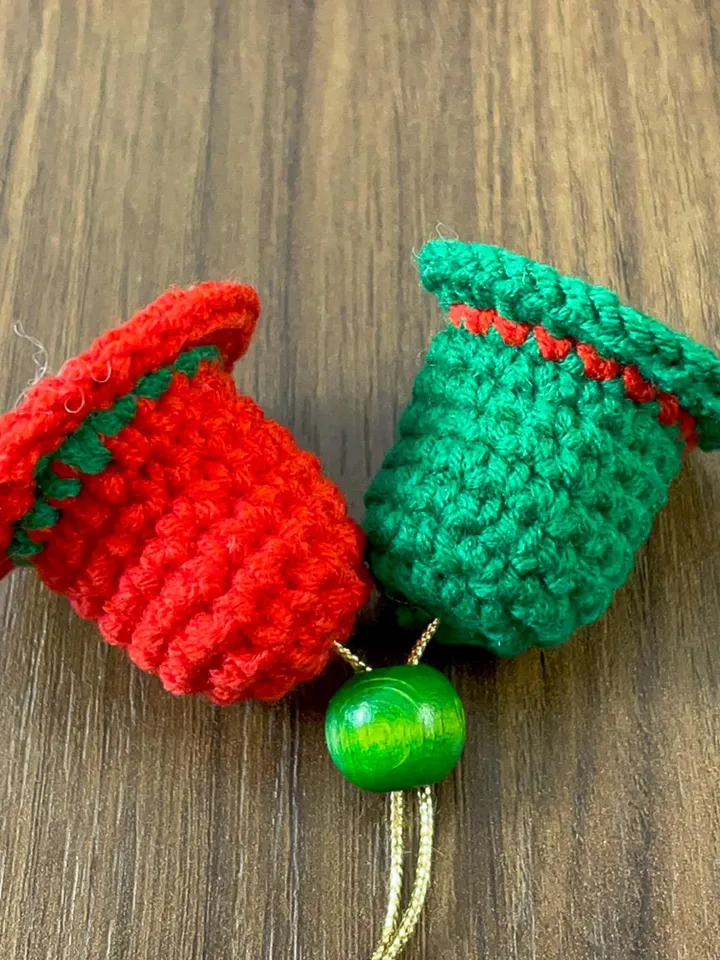 Mini Crochet Christmas Bells PDF Pattern, DIY Tiny Festive Ornaments, Handmade Small Bell Decorations, Holiday Tree Accent Crochet