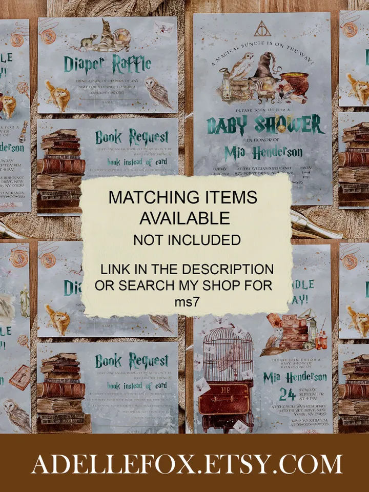 Make your own POTIONS; Wizard Baby Shower; Magic School Baby Shower template; Instant Download; ms7
