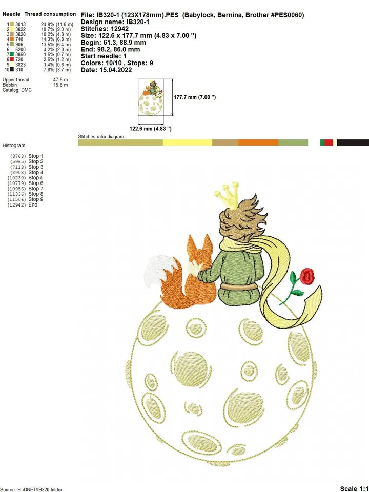 The Little Prince set machine embroidery design digital embroidery pattern clothing decor embroidery motif
