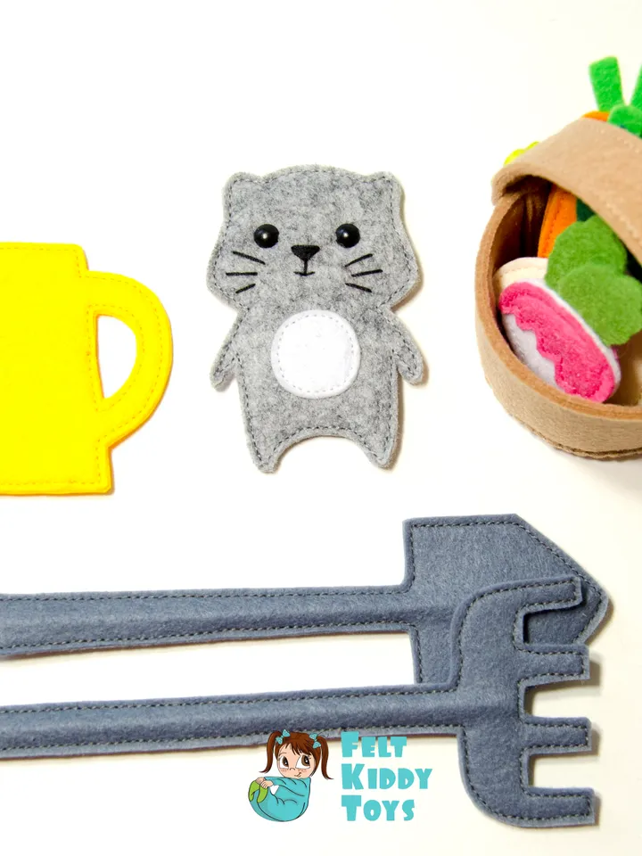 Felt vegetable garden, eco toy, Set 1