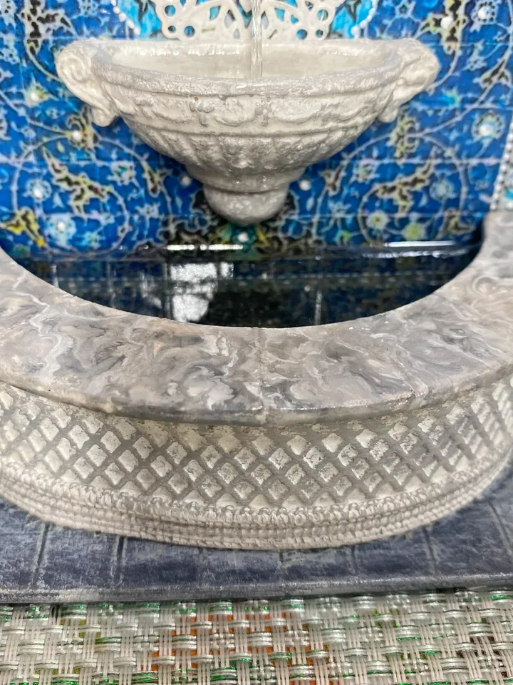 Fountain wall for a doll house. Doll mini. 1:12. Fountain for the puppet garden.