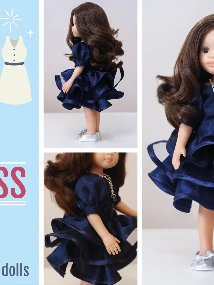 Paola Reina dress, shoes, Paola Reina clothes, 13 inch doll clothes, Dress up doll, Doll clothing, 13 inch doll clothes