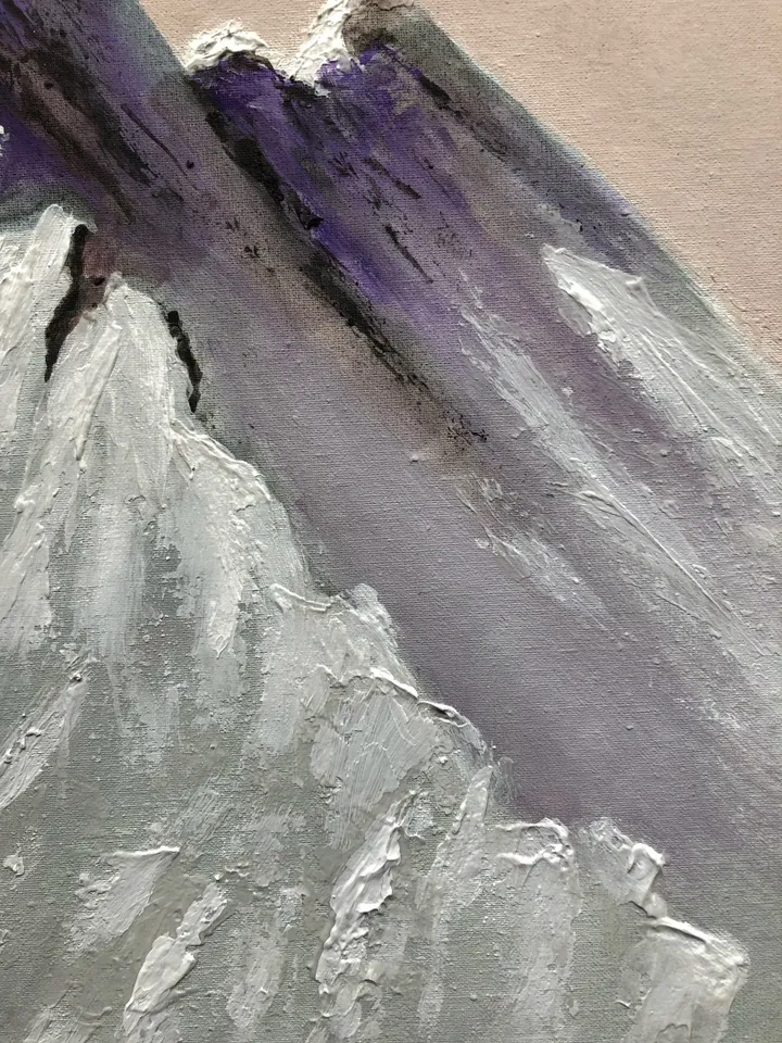 Everest original acrylic painting modern art kitchen painting 12 by 15 inches