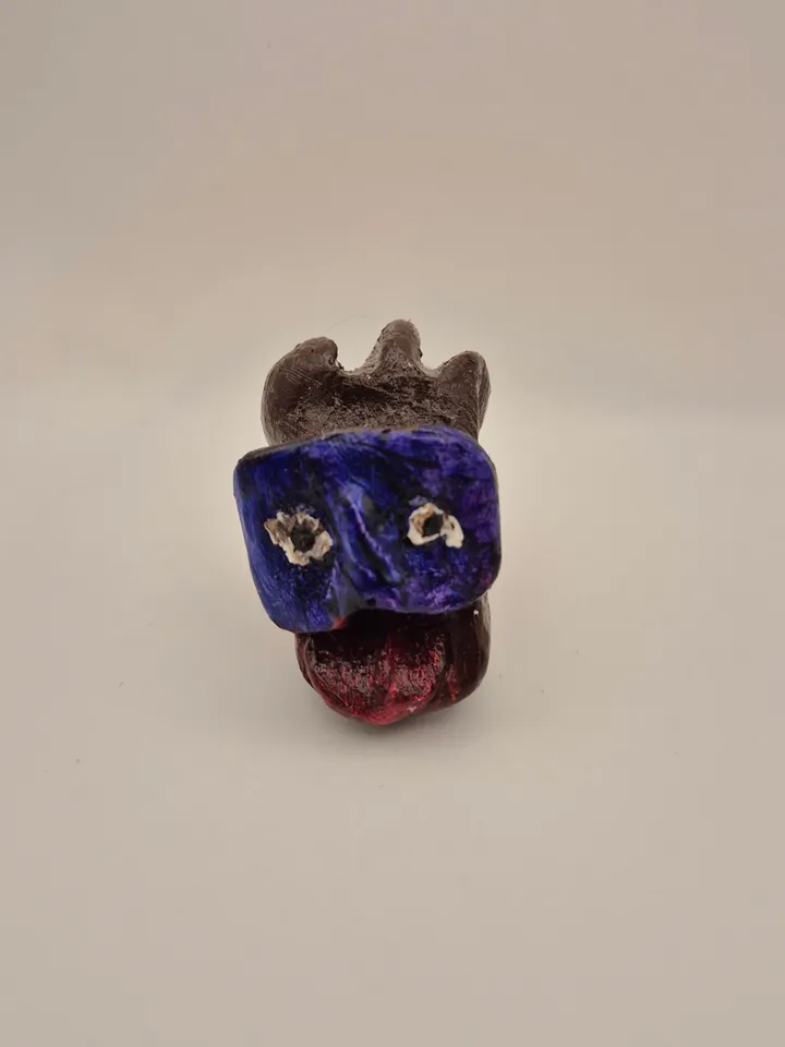 Head made of polymer clay "Fears"