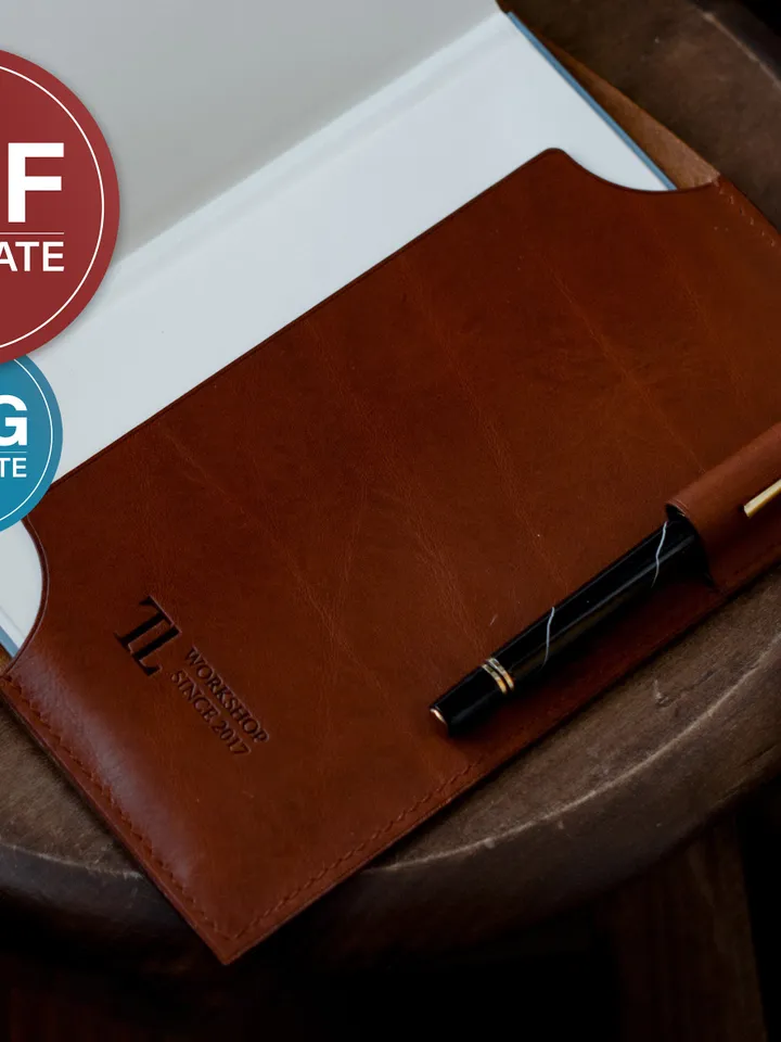 Leather Notebook Cover PDF Pattern: A5 Journal Template