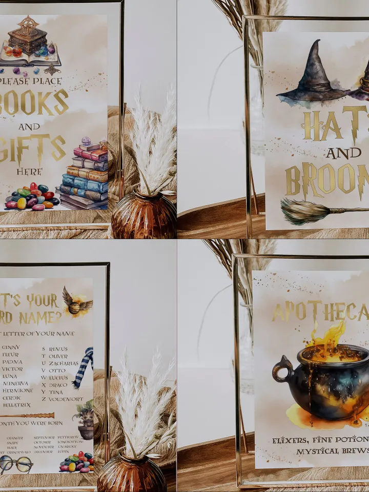 Wizard Baby Shower Bundle; Magic School Baby Shower Invitation Bundle; Wf55